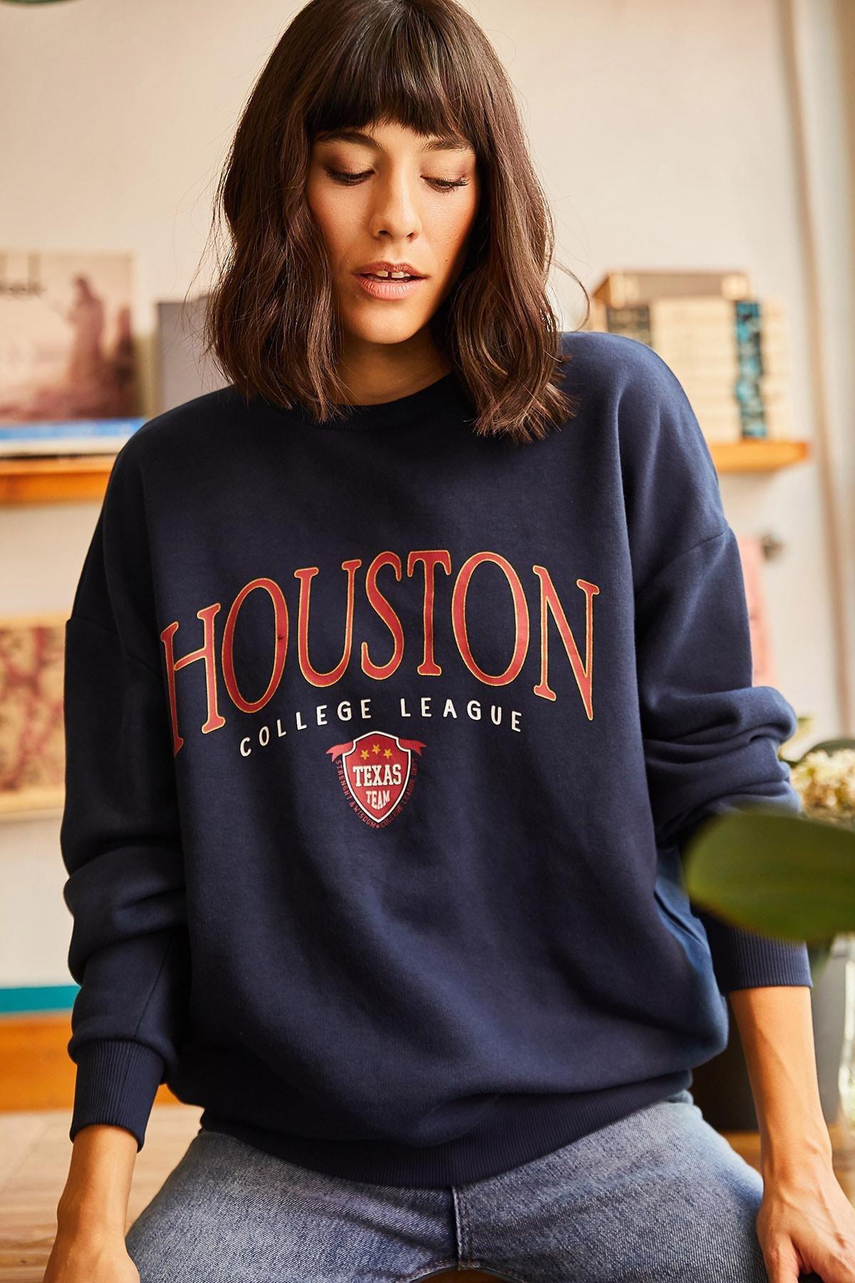 Blue Relaxed Sweatshirt, , large image number 2