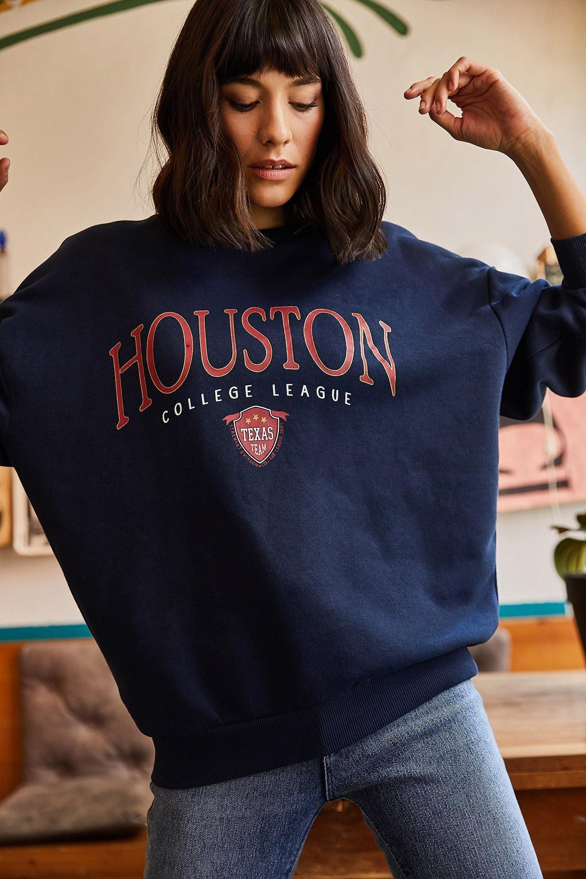 Blue Relaxed Sweatshirt, , large image number 3