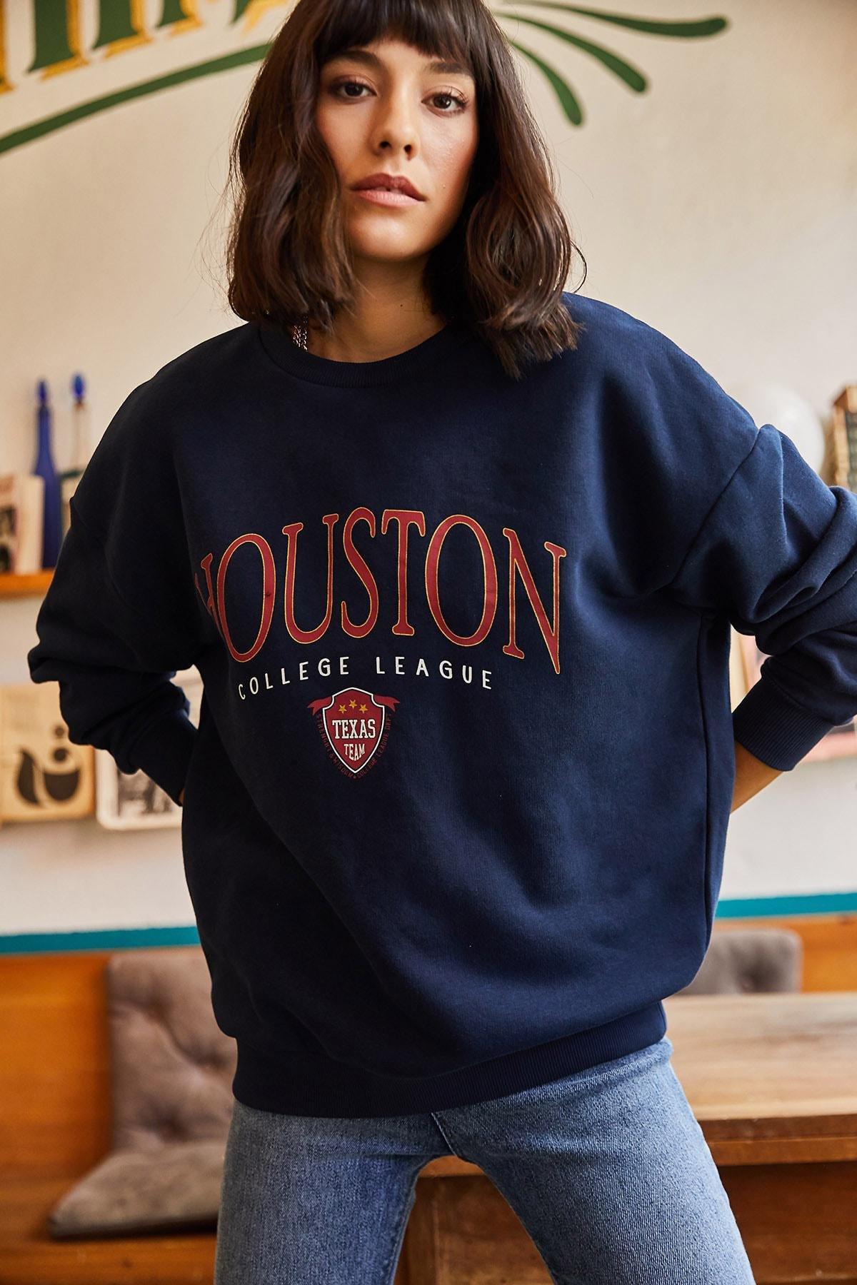 Blue Relaxed Sweatshirt, , large image number 4