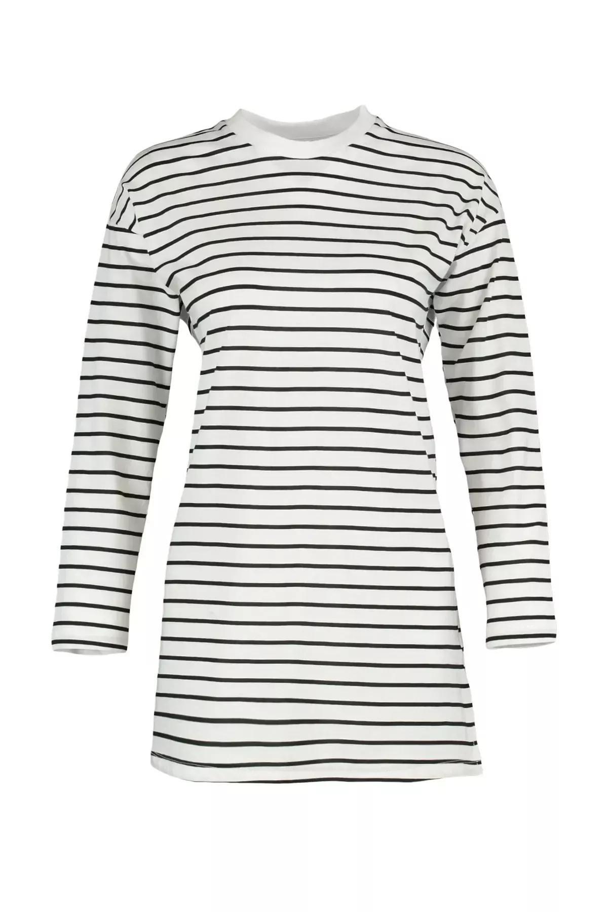 Black Crew Neck Tunic, , large image number 5