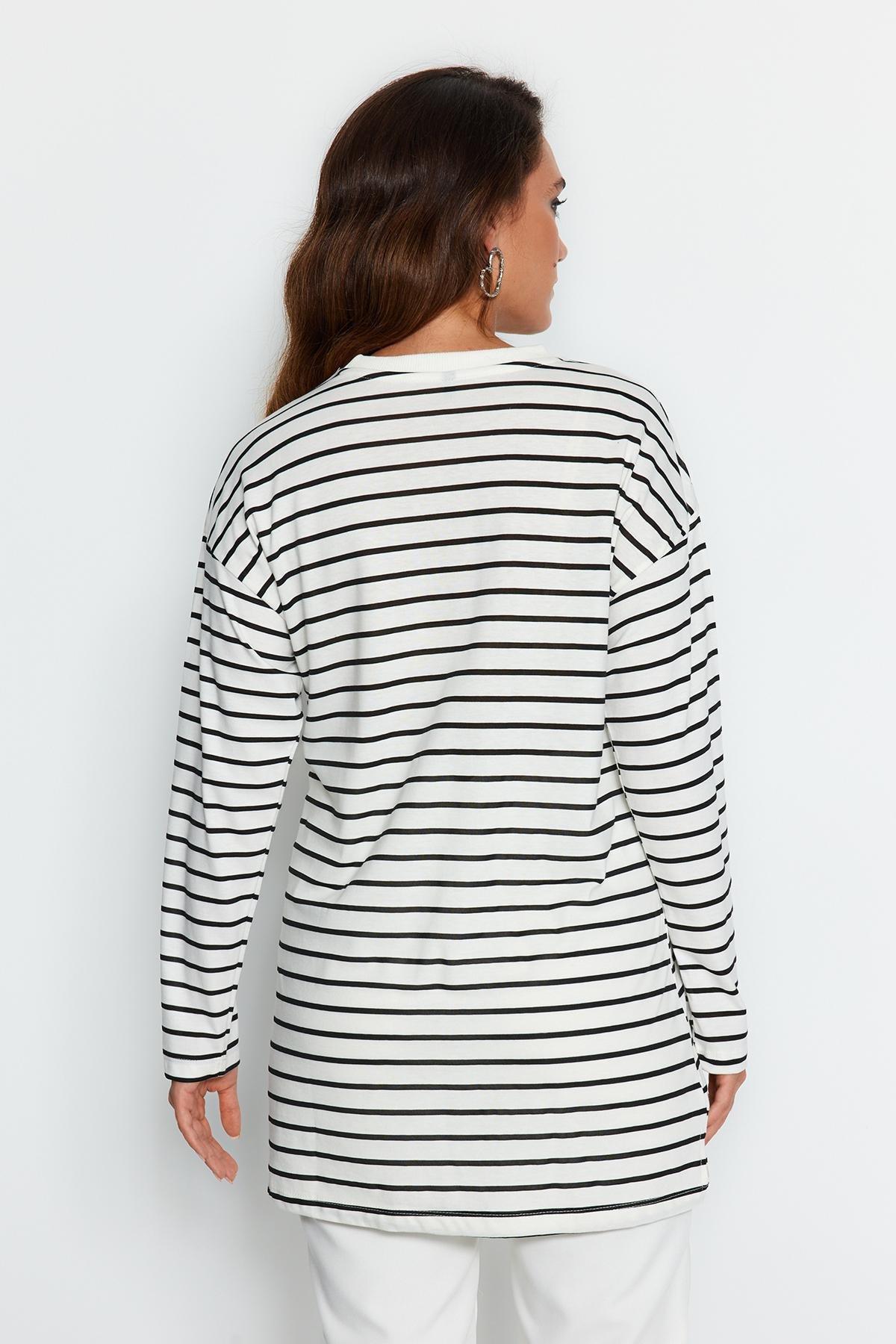 Black Crew Neck Tunic, , large image number 6