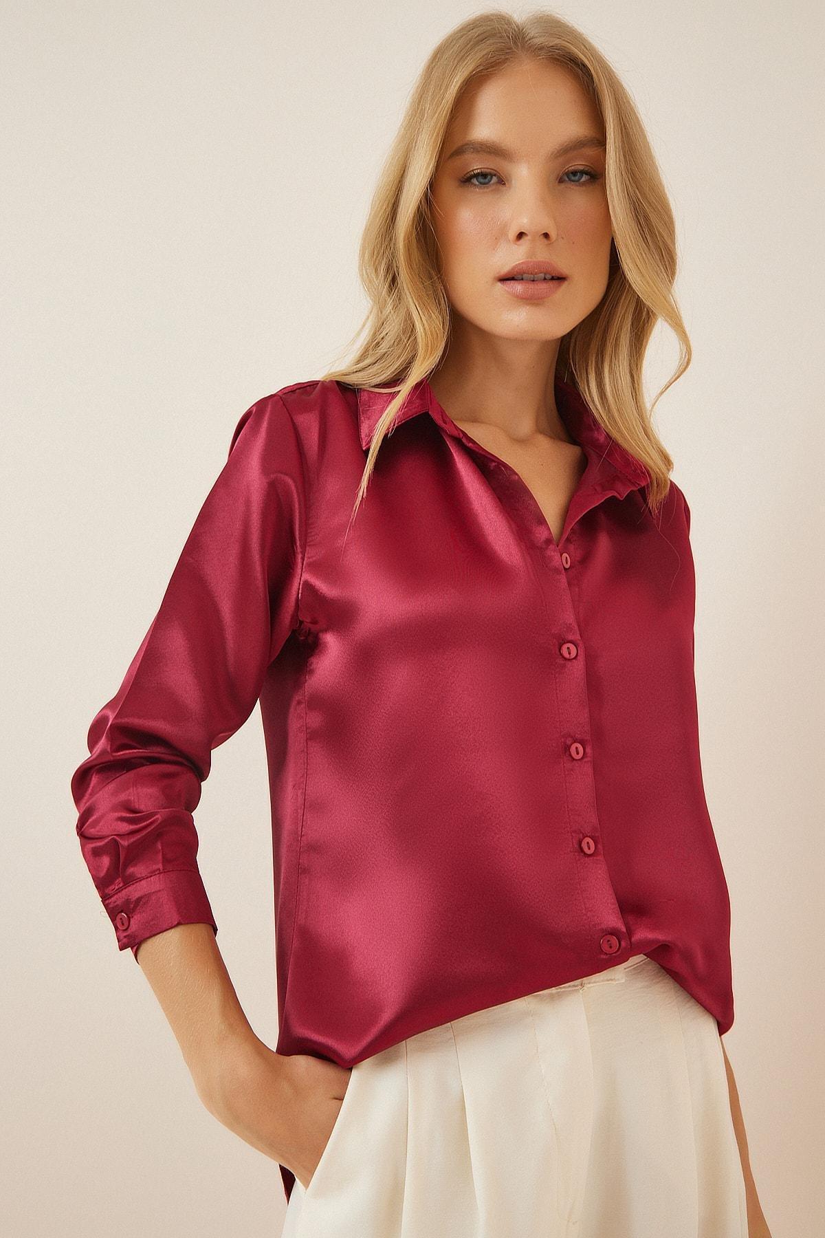 Burgundy Collared Shirt, , large image number 0