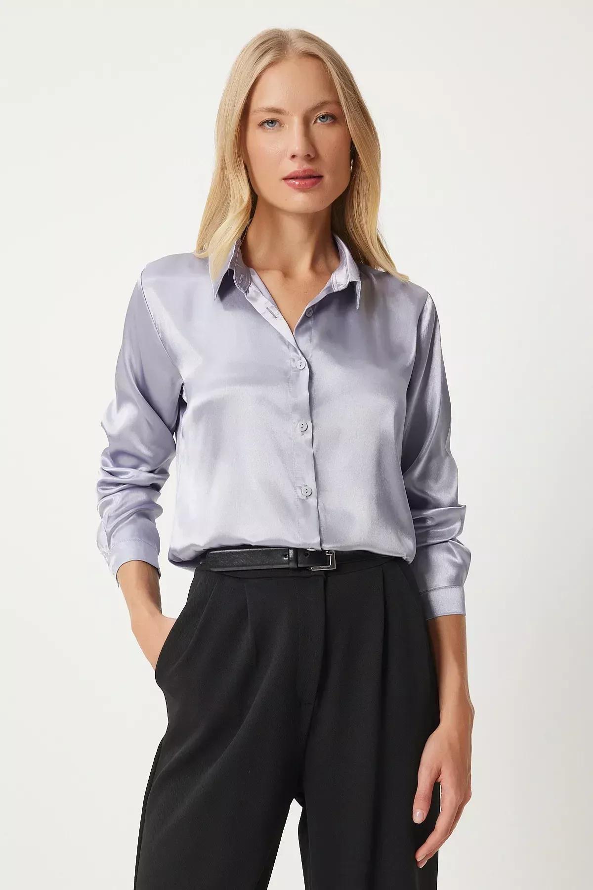 Grey Collared Shirt, Grey, medium