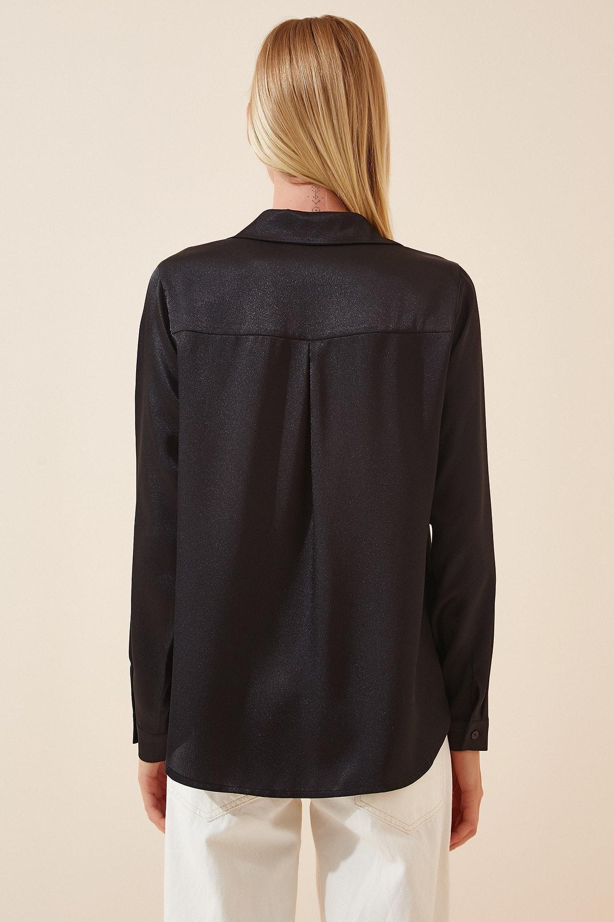 Black Collared Shirt, BLACK, large image number 3