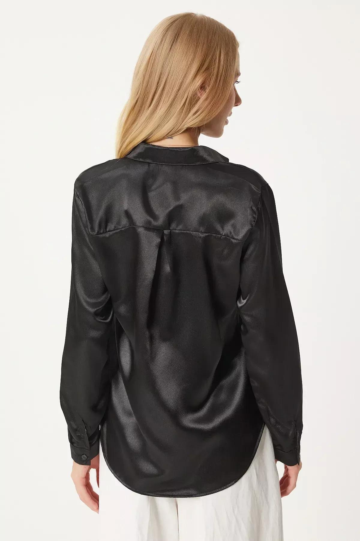 Black Collared Shirt, BLACK, large image number 6