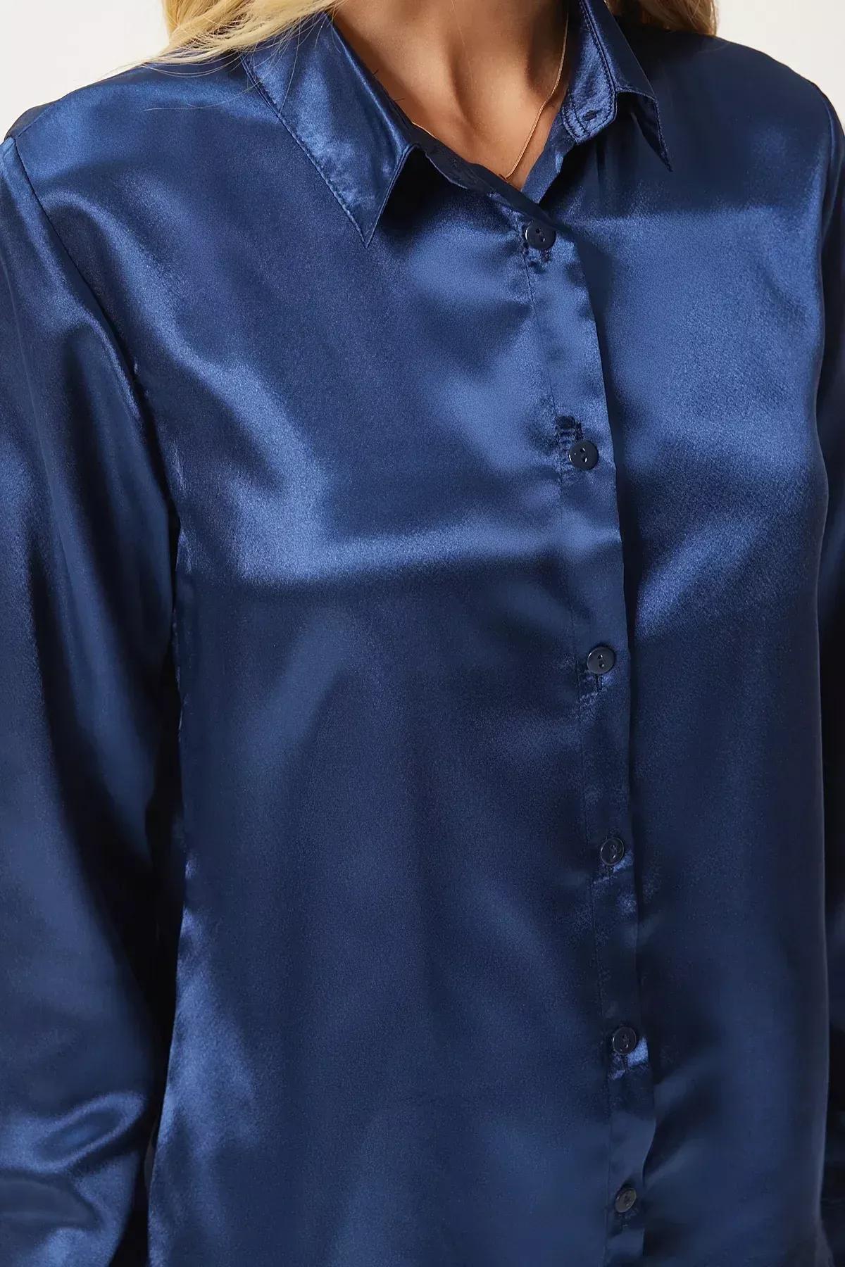 قميص بياقة، كحلي, Navy blue, large image number 2