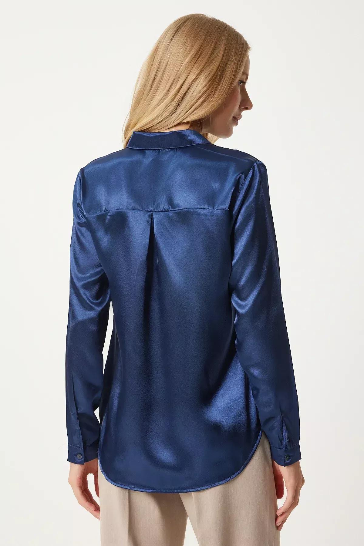 قميص بياقة، كحلي, Navy blue, large image number 3