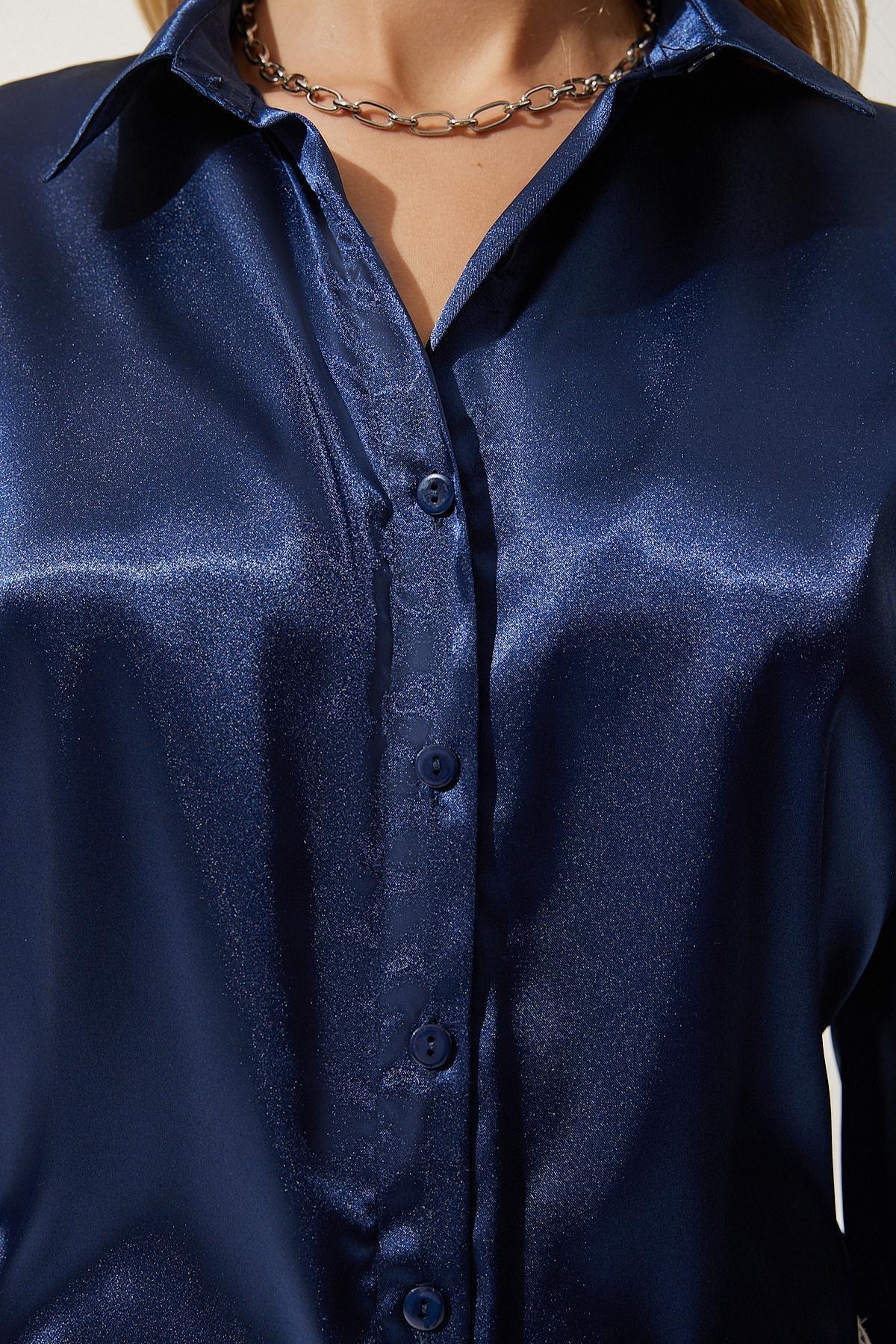 Navy Collared Shirt, Navy blue, large image number 4
