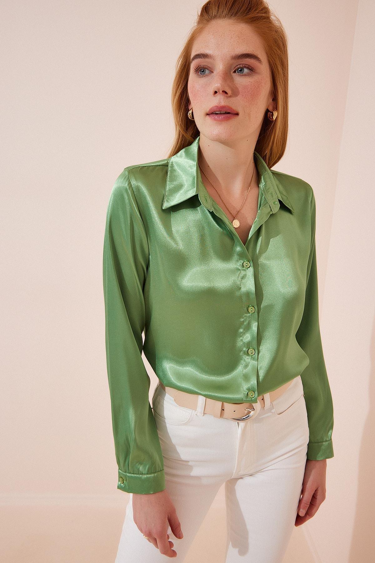 Green Collared Shirt, PISTACHIO GREEN, large image number 1