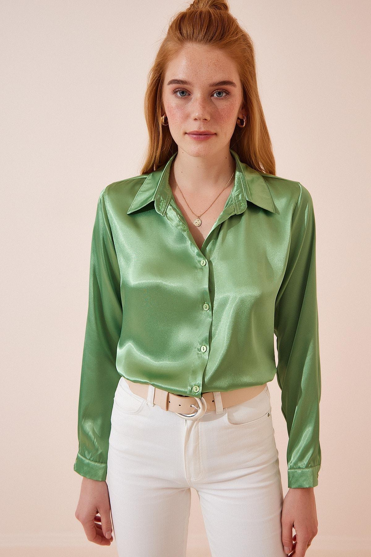 Green Collared Shirt, PISTACHIO GREEN, large image number 2