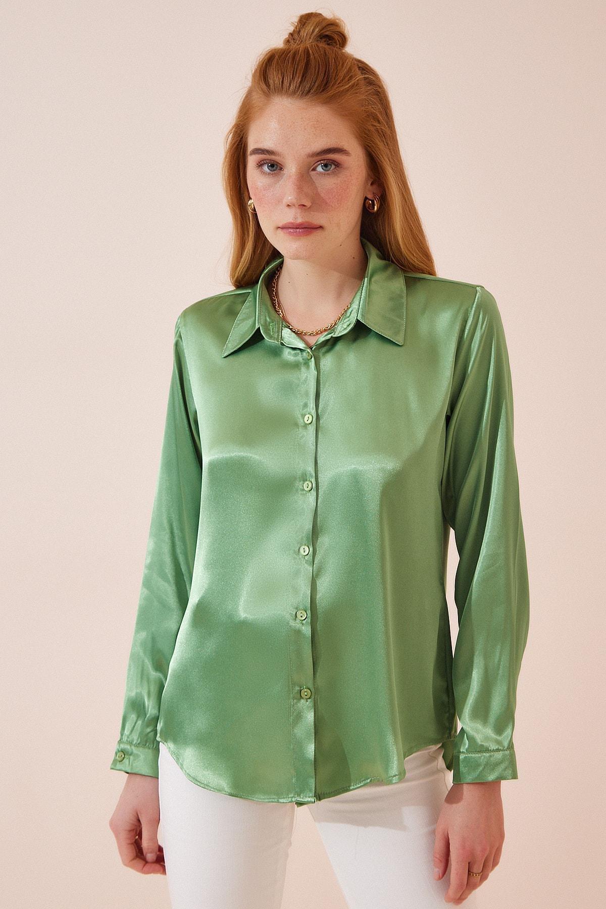 Green Collared Shirt, PISTACHIO GREEN, large image number 3