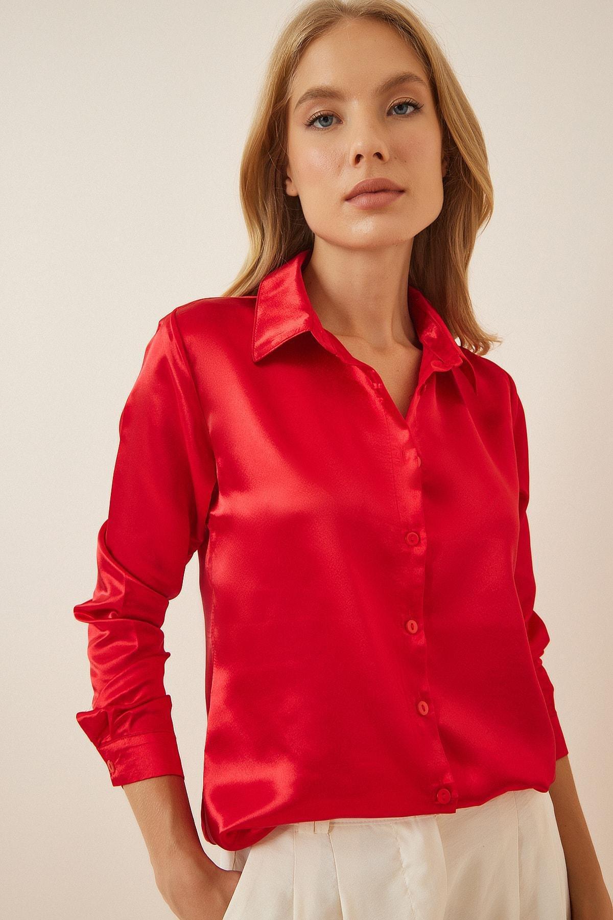 Red Collared Shirt, Red, large image number 0