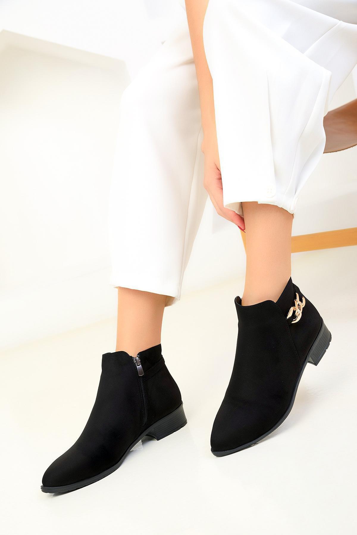 Black Suede Boots, , large image number 1