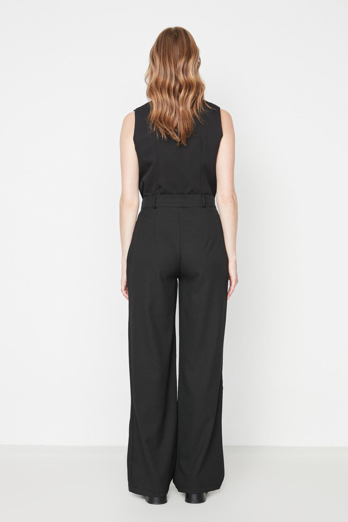 Black Wide Leg Pants, , large image number 4