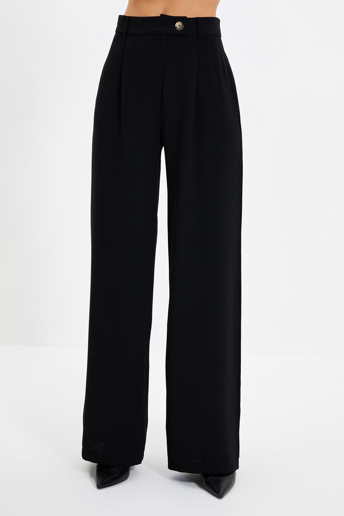 Black Wide Leg Pants, , large image number 8