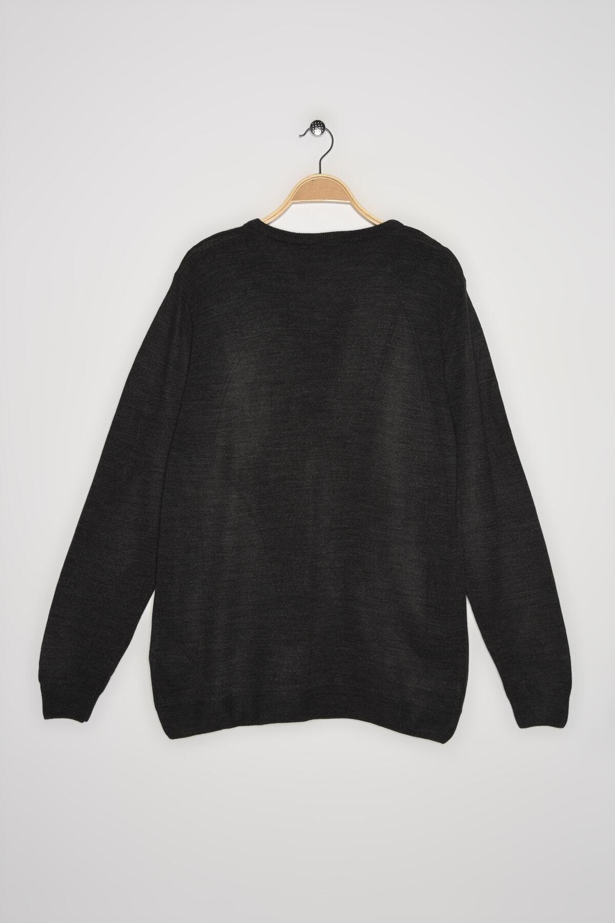 Koton - Black V-Neck Basic Sweater