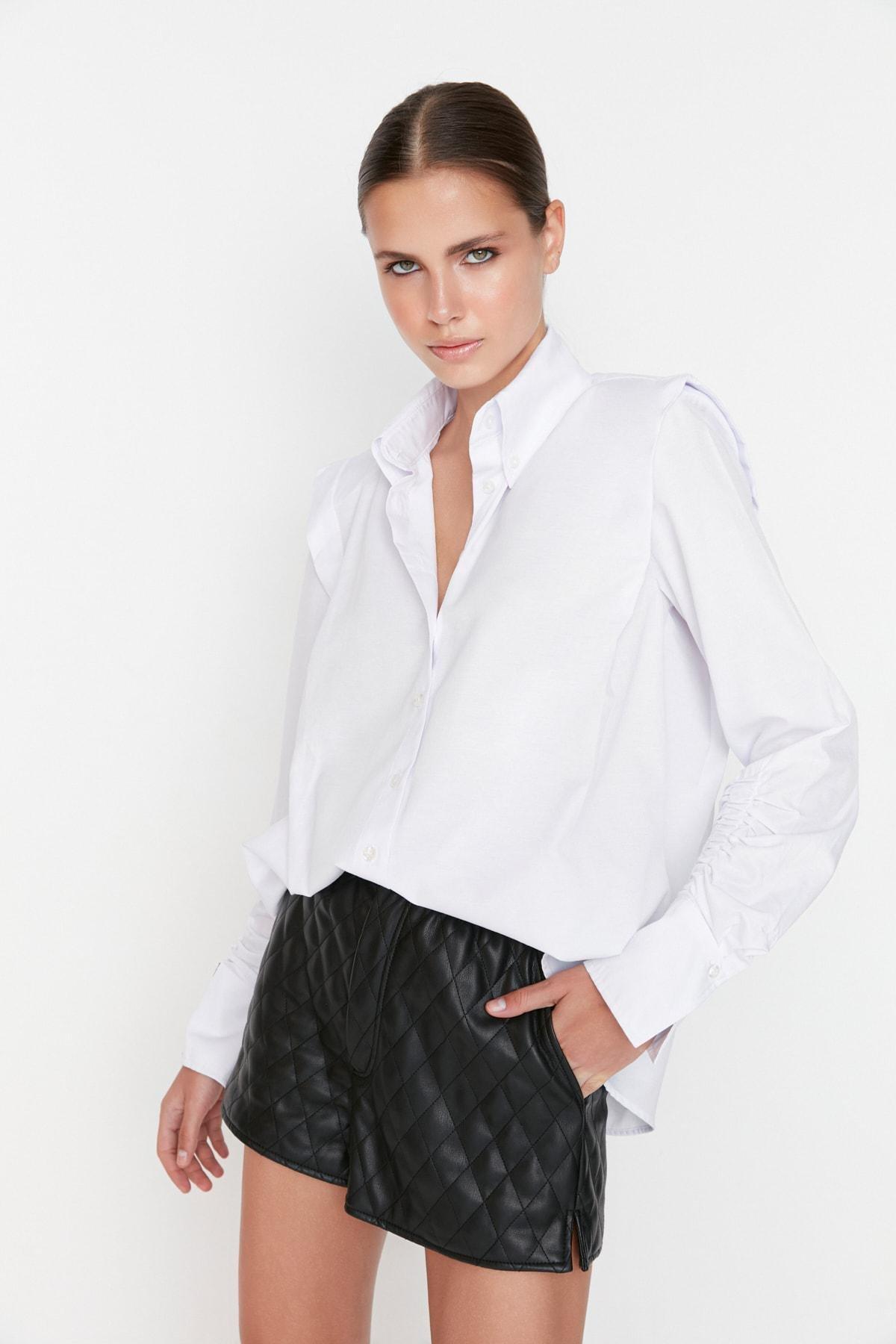 Trendyol - White Collared Shirt