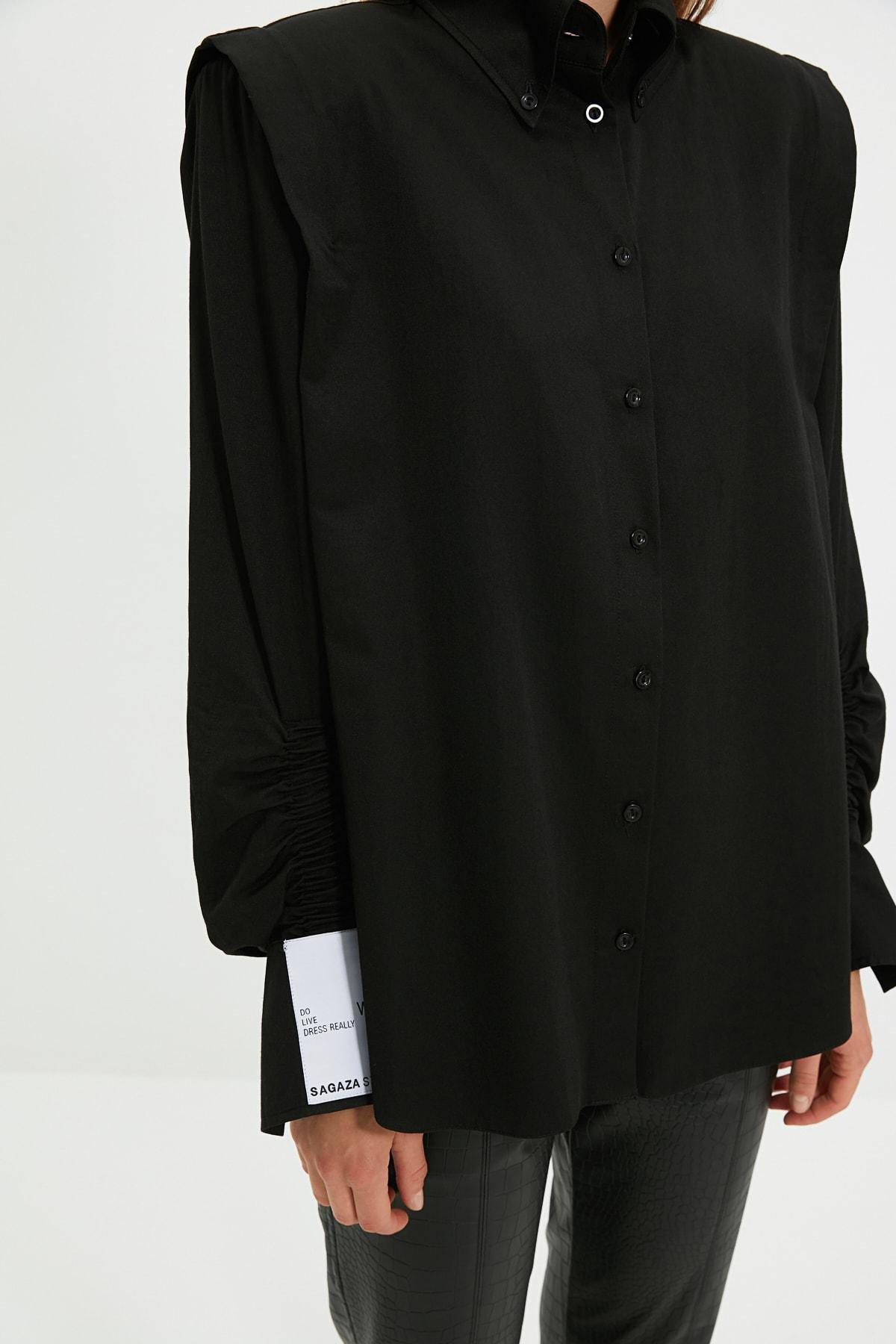 Black Regular Shirt, , large image number 4