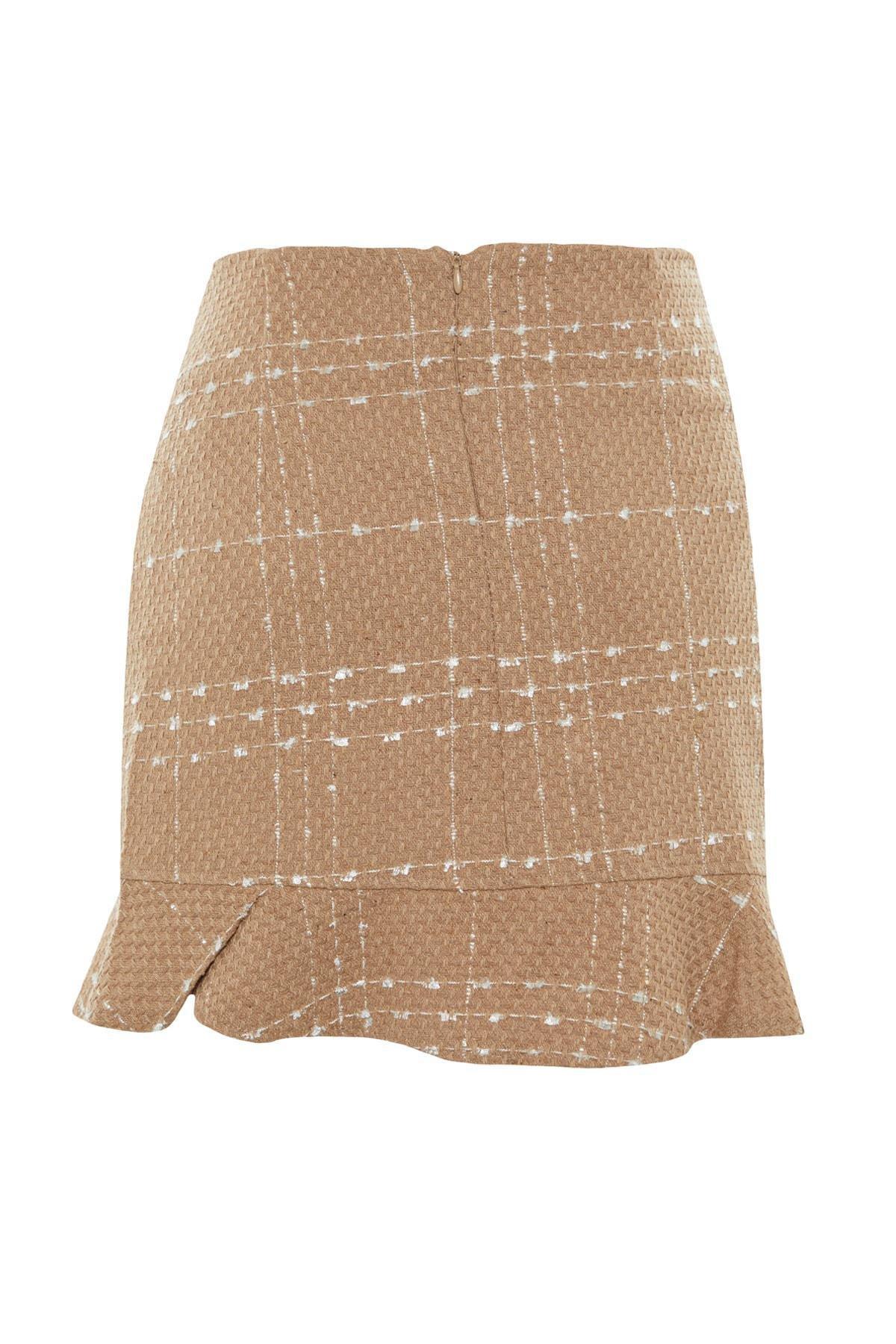 Brown Mini Skirt, Beige, large image number 7
