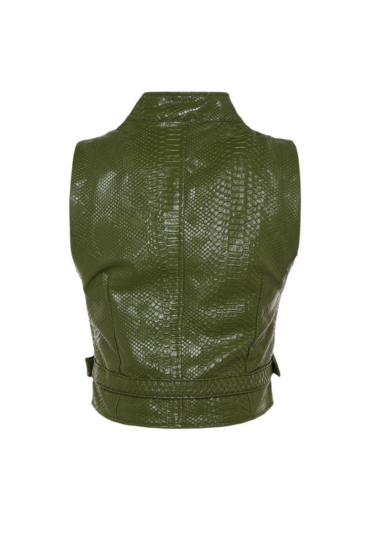 Khaki Women Vest, , large image number 3