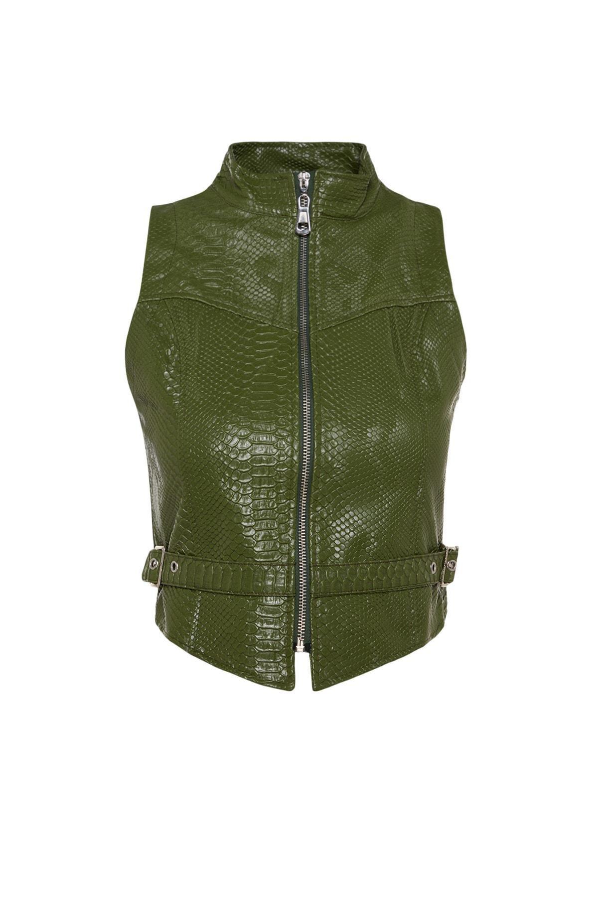 Khaki Women Vest, , large image number 7