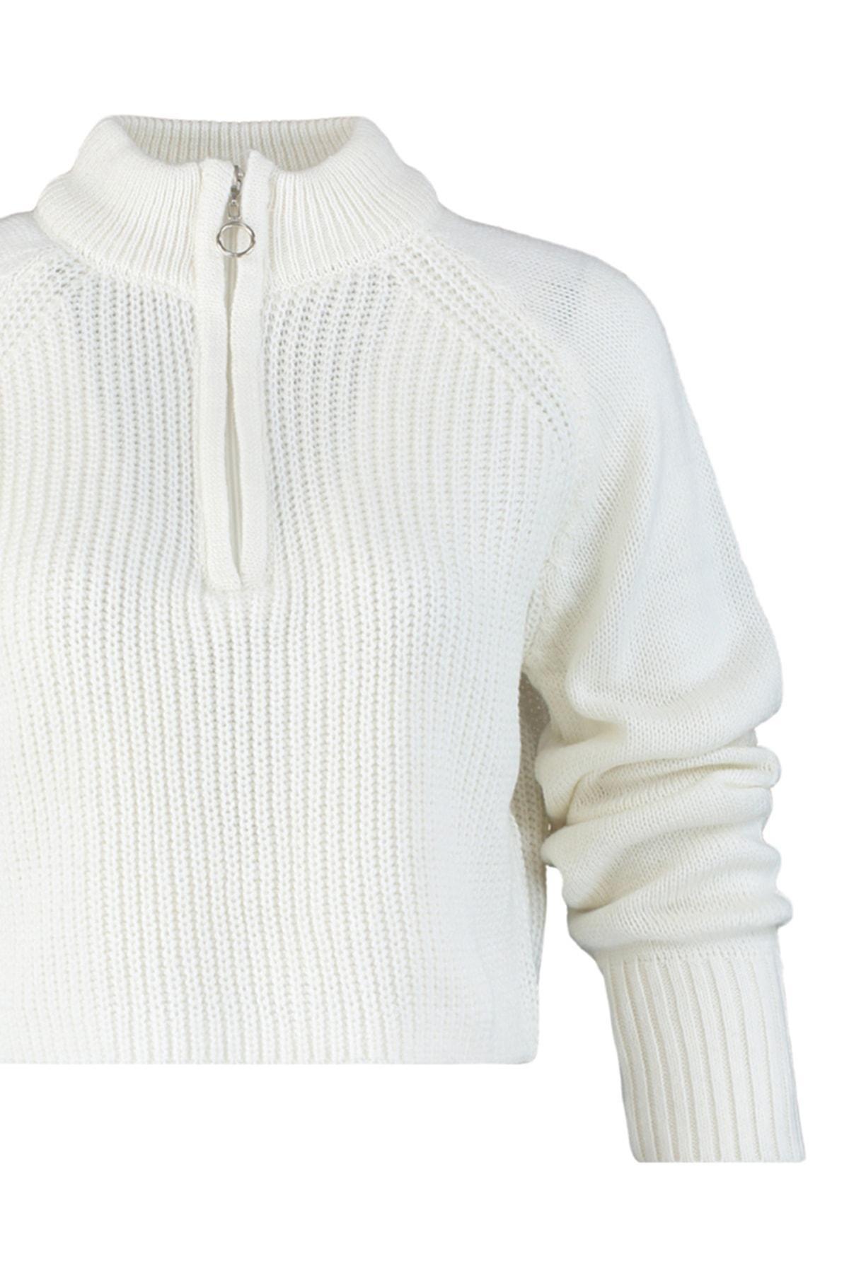 Cream High Neck Sweater, , large image number 8