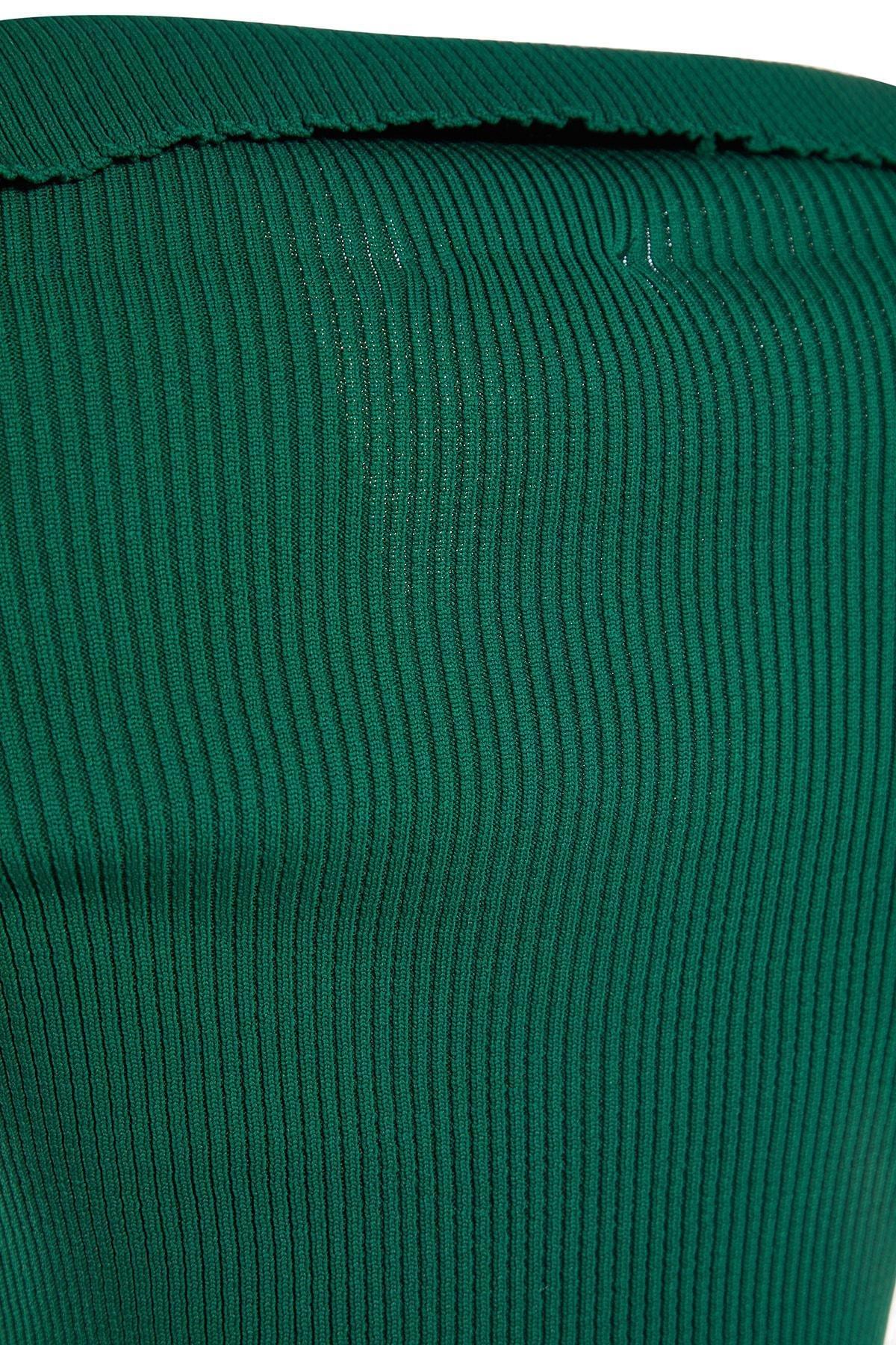Green Off-Shoulder Sweater, , large image number 7