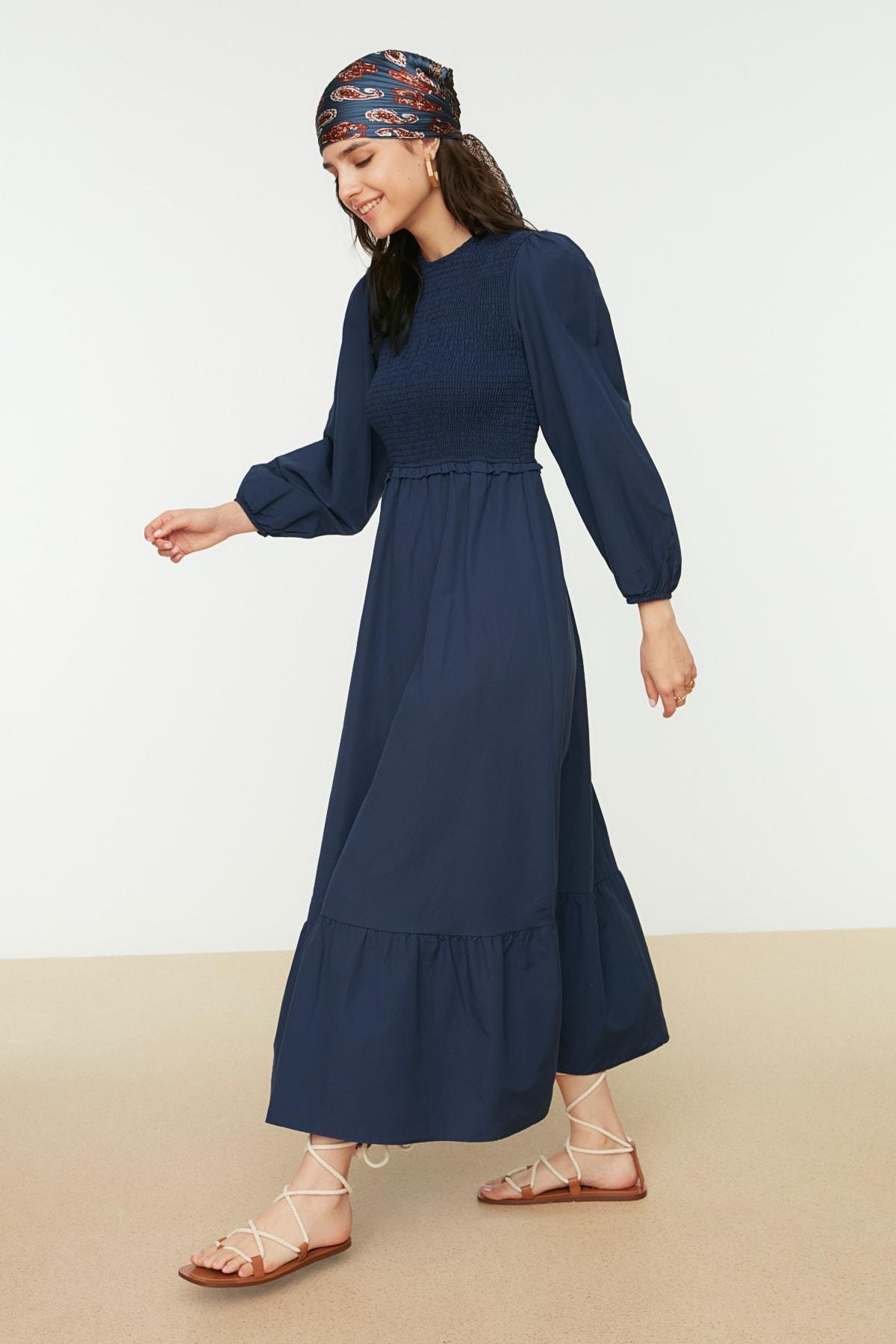 Navy Skater Maxi Dress, , large image number 0