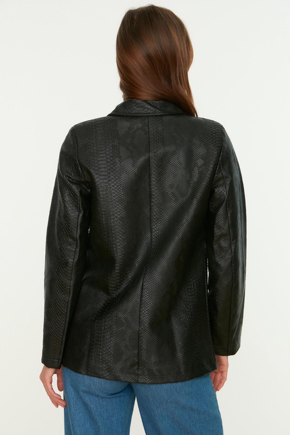 Trendyol - Black Double-Breasted Oversize Blazer