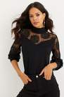 Cool & Sexy - Black Standing Collar Basic Blouse