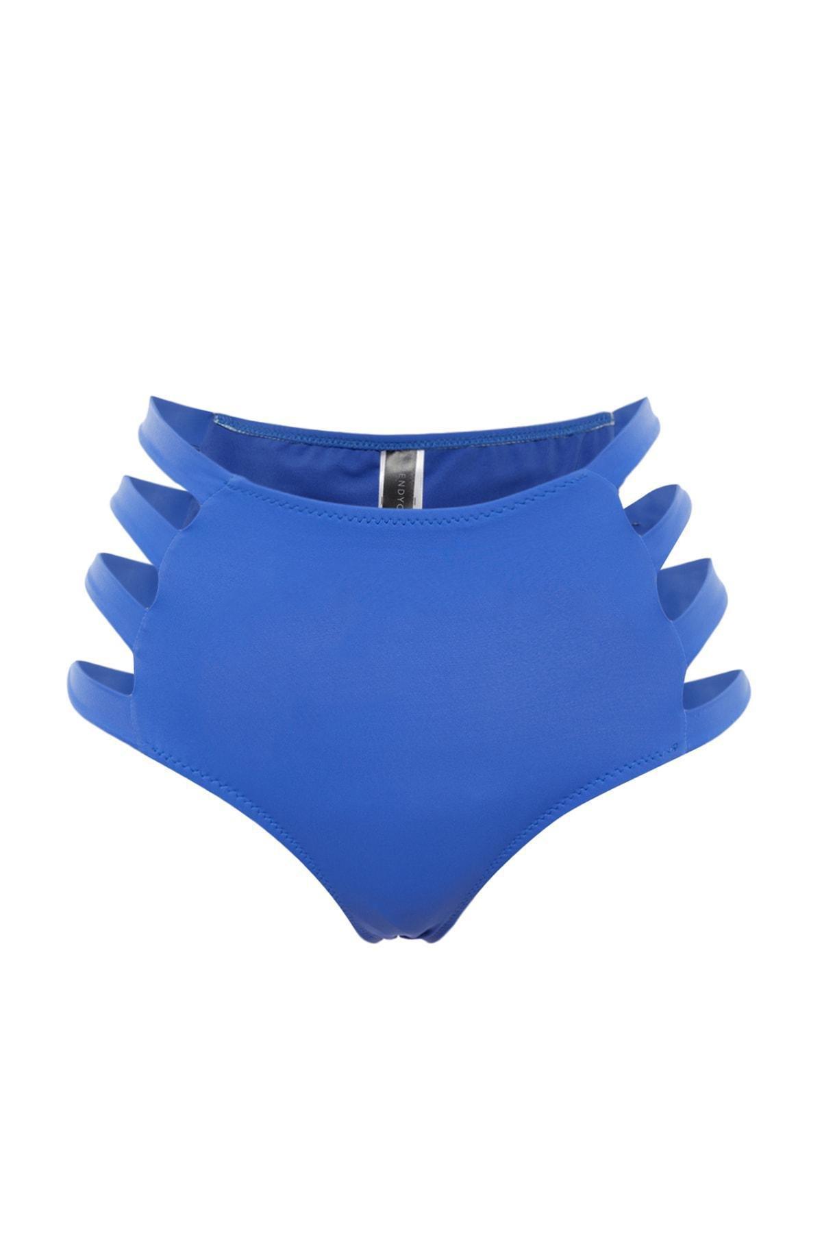 Trendyol - Blue Plain Bikini Bottom