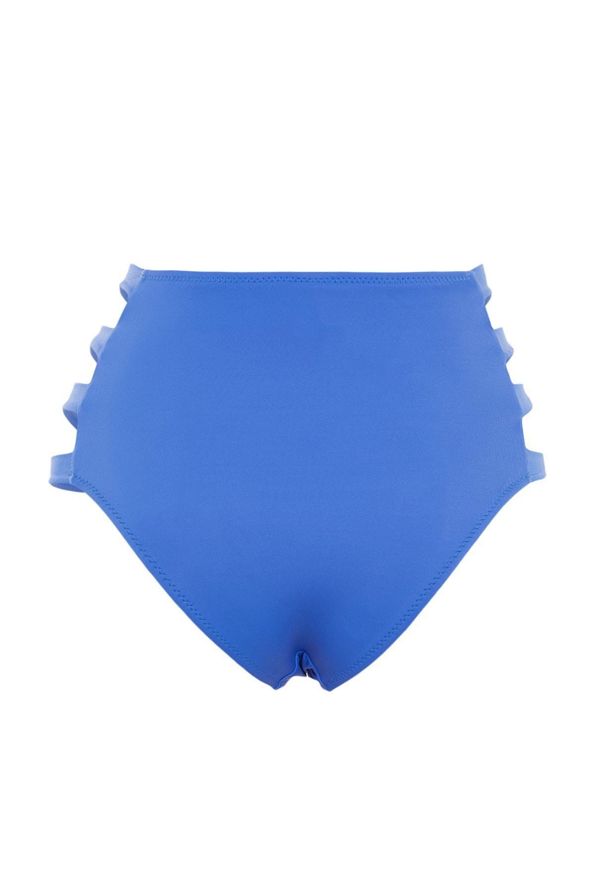 Trendyol - Blue Plain Bikini Bottom
