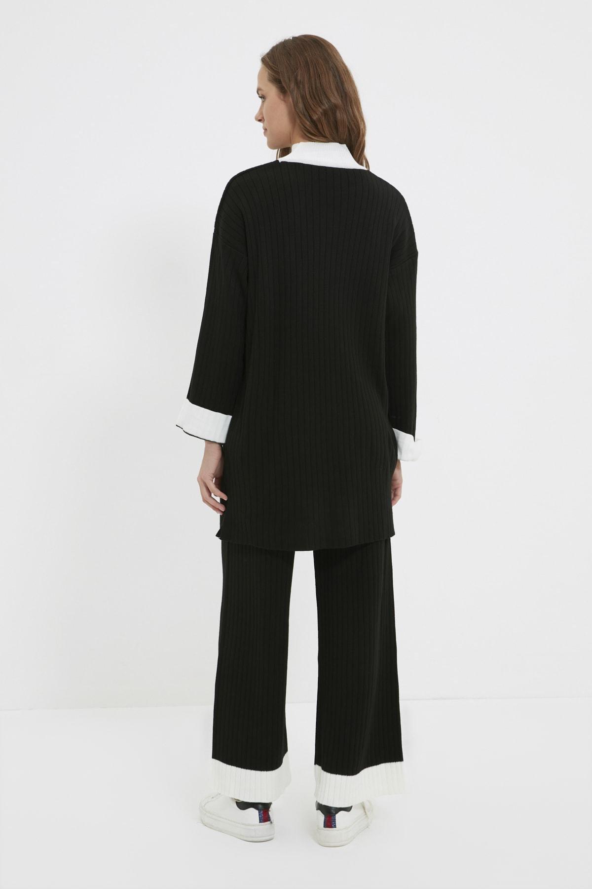 Black Crew Neck Co-Ord Set, , large image number 3