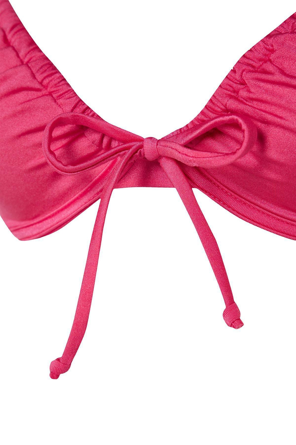 Pink Plain Bikini Set, Pink, large image number 12
