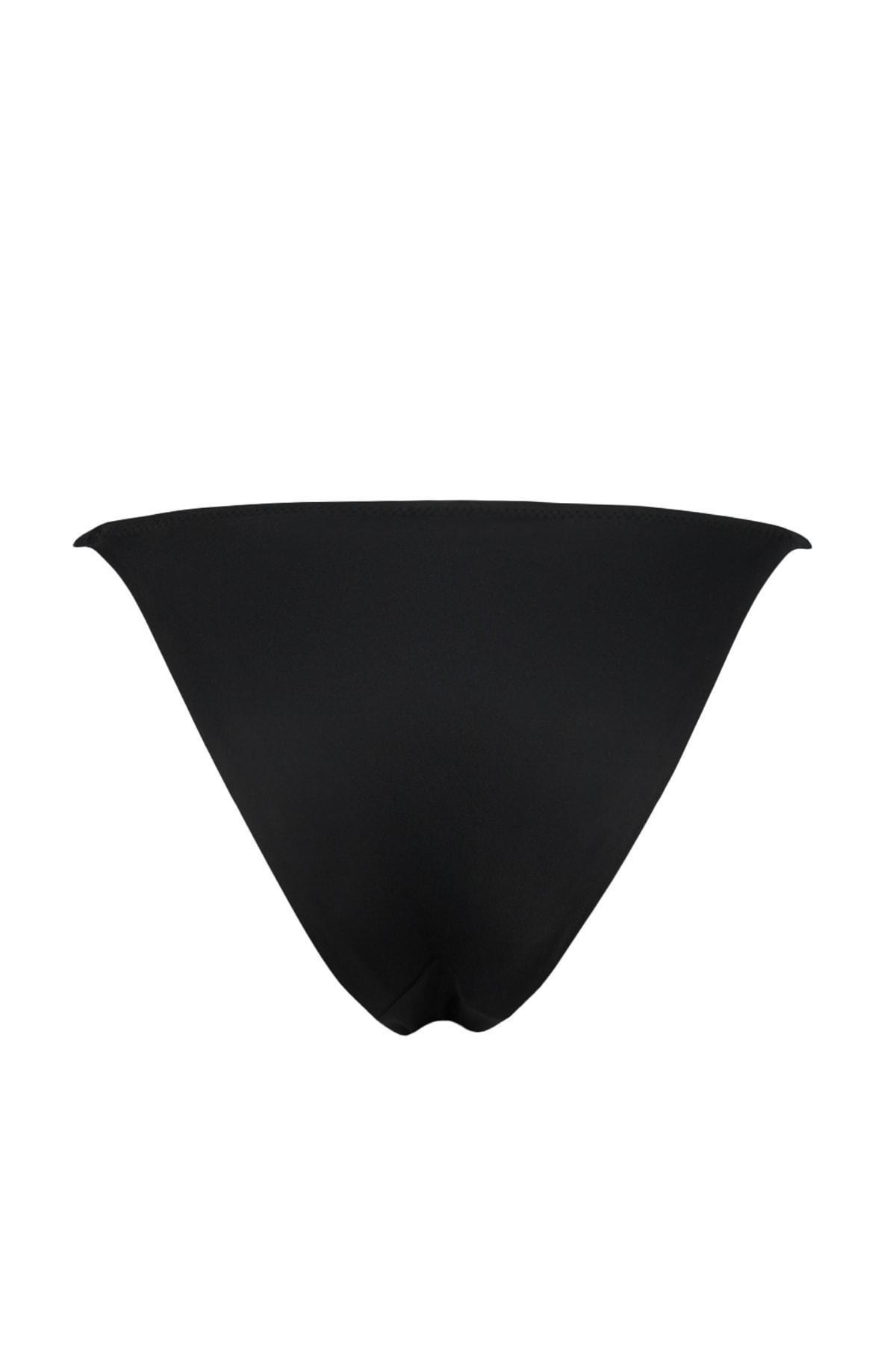 Black Plain Bikini Bottom, Black, large image number 6