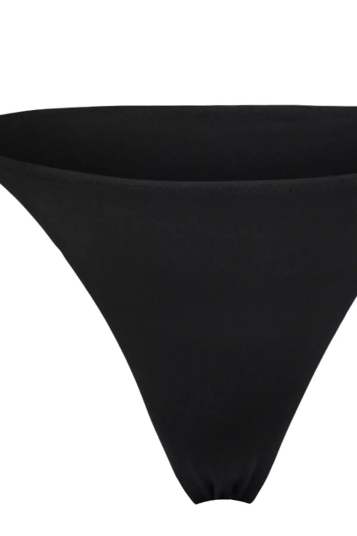 Black Plain Bikini Bottom, Black, large image number 7