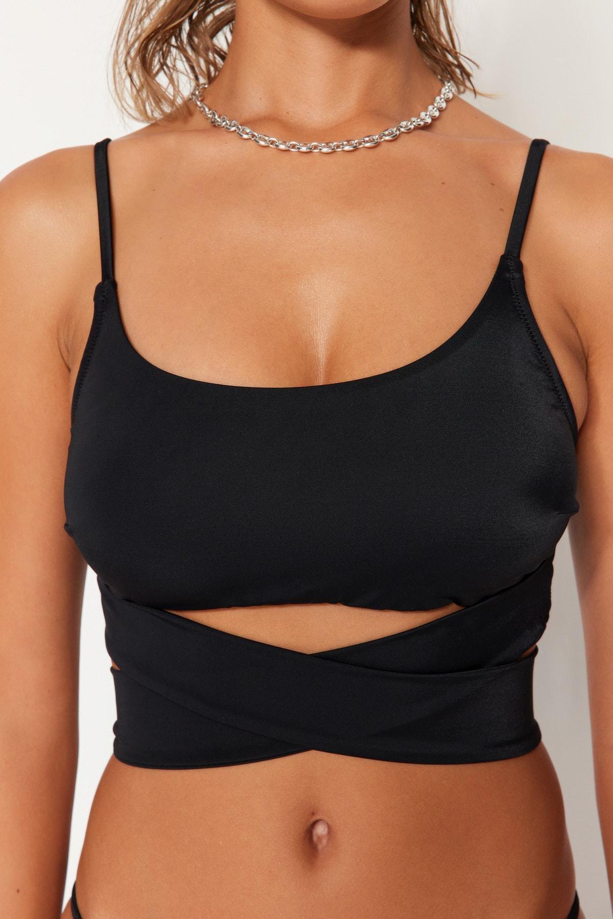 Black Bustier Bikini Top, , large image number 7