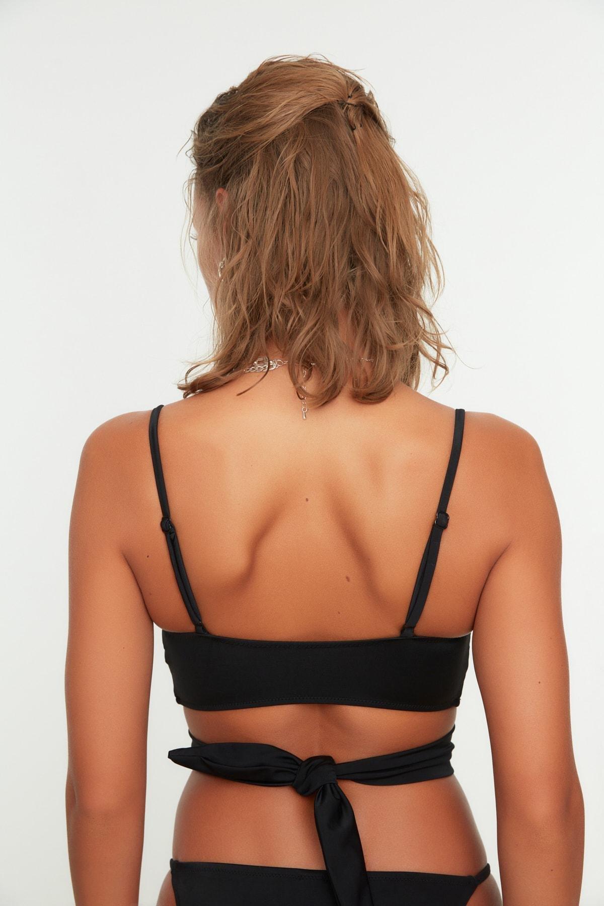 Black Bustier Bikini Top, , large image number 8