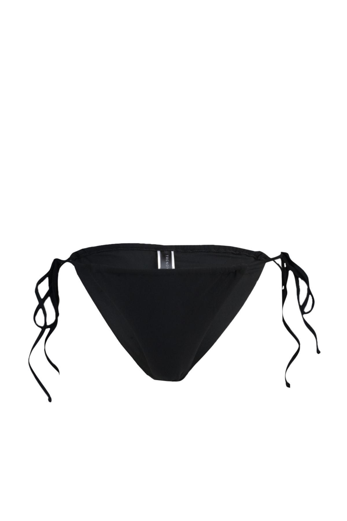 Trendyol - Black Plain Bikini Bottom