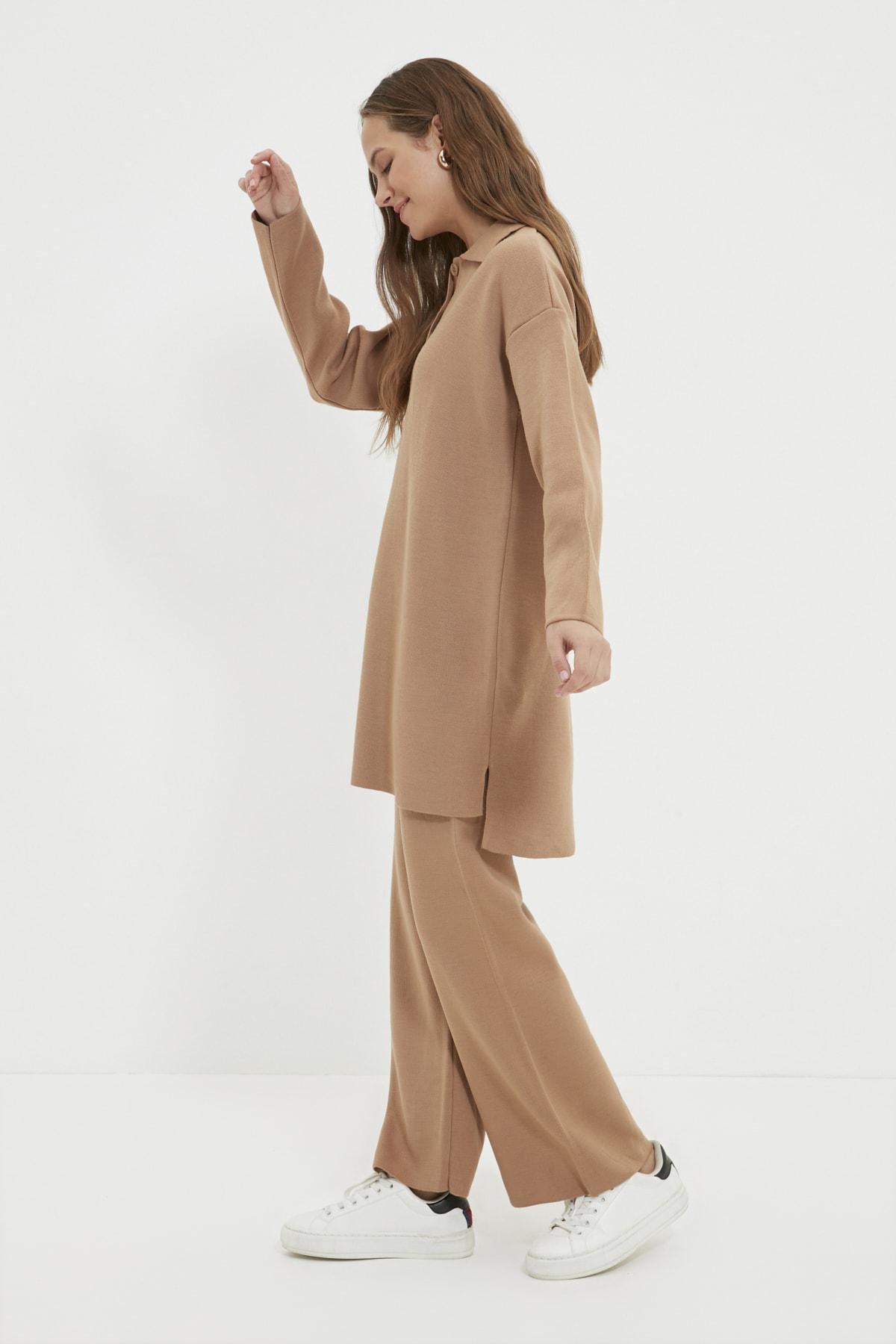 Brown Polo Neck Co-Ord Set, , large image number 1