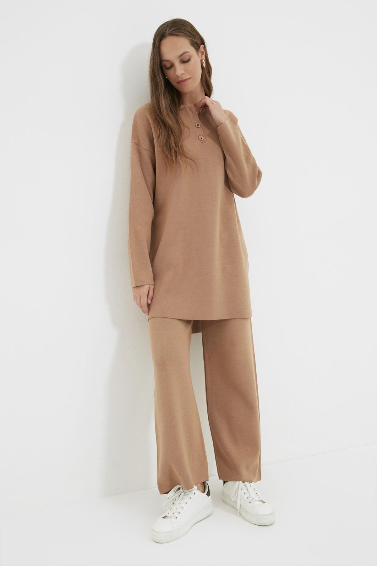 Brown Polo Neck Co-Ord Set, , large image number 2