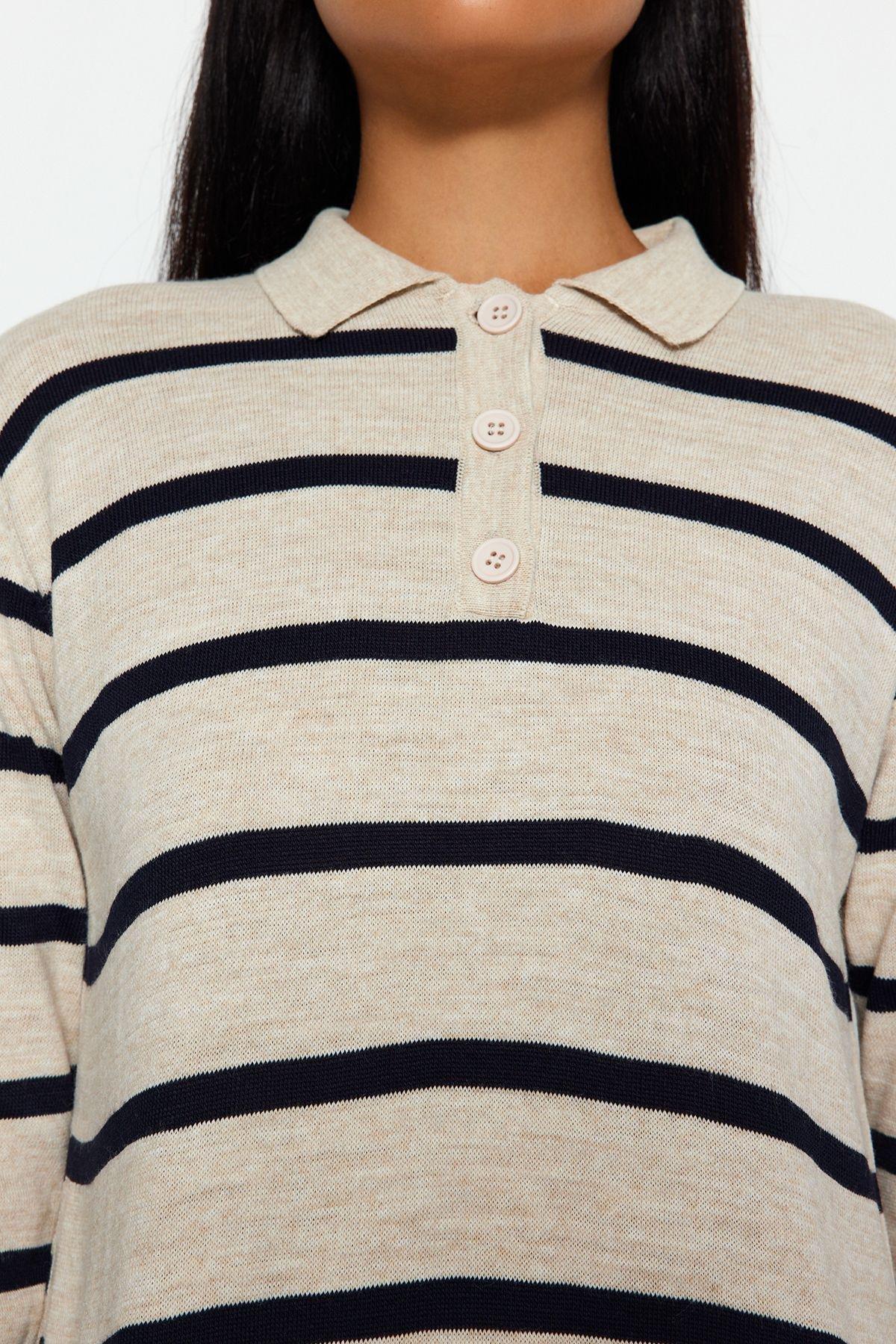 Indigo Striped Shirt Dress, , large image number 2
