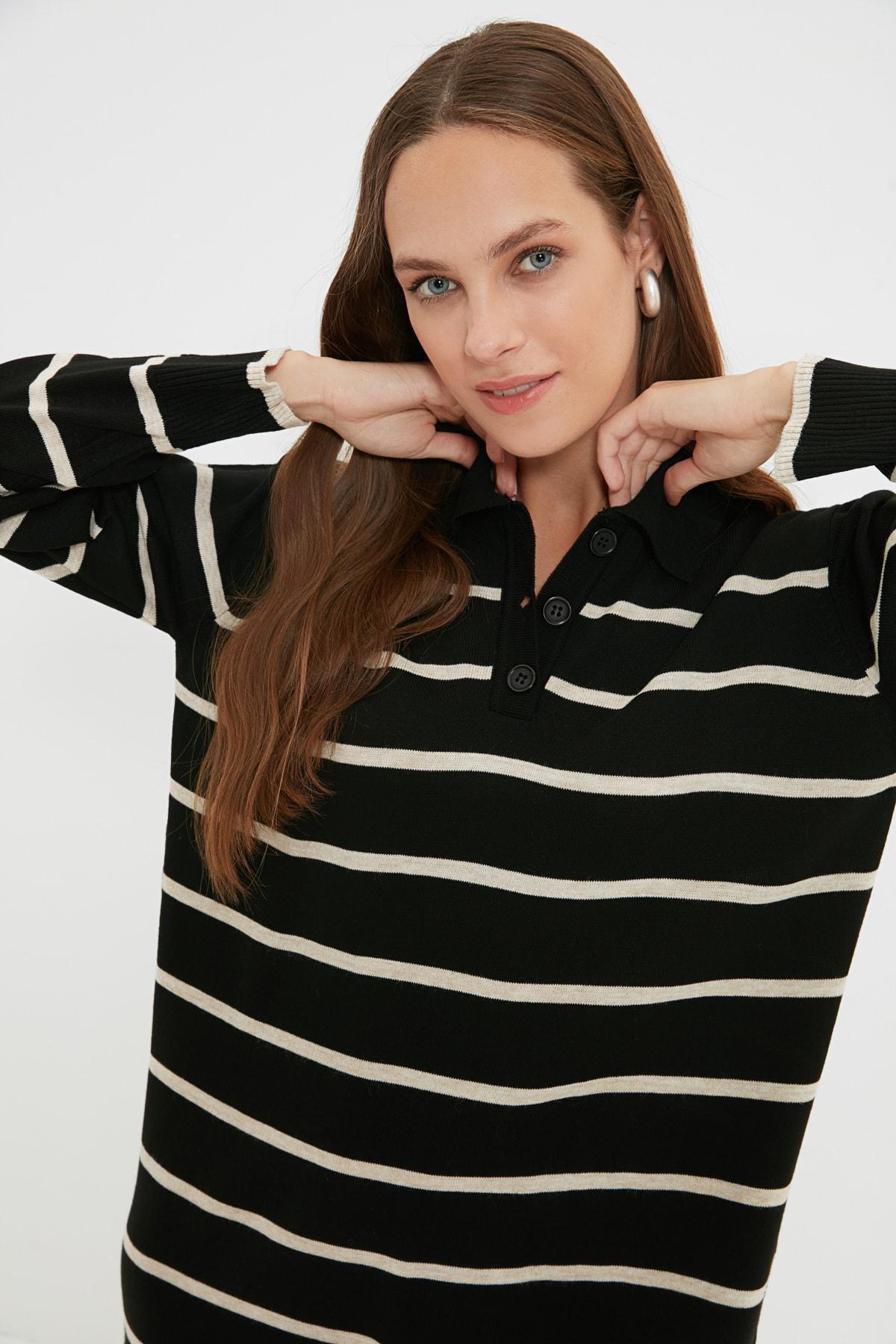 Multicolour Polo Neck Dress, , large image number 1