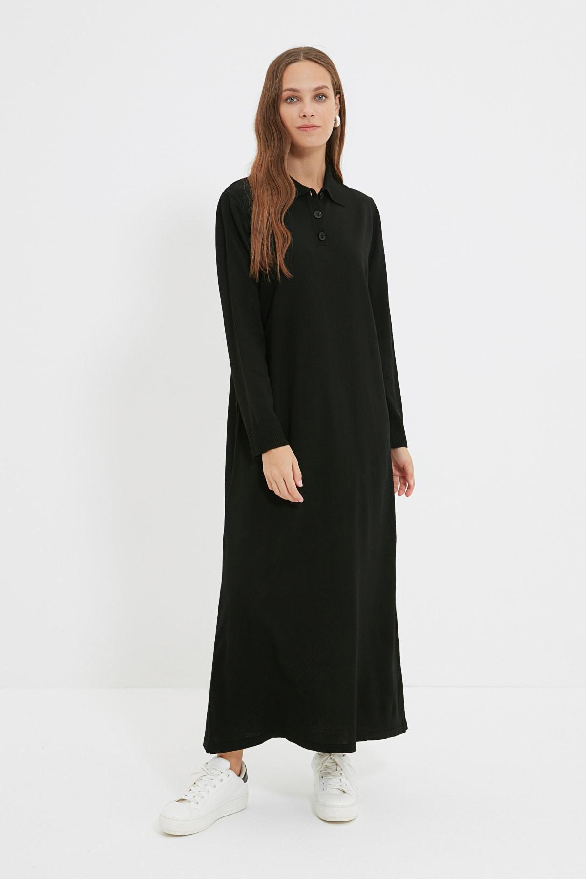 Black Polo Neck Dress, , large image number 2