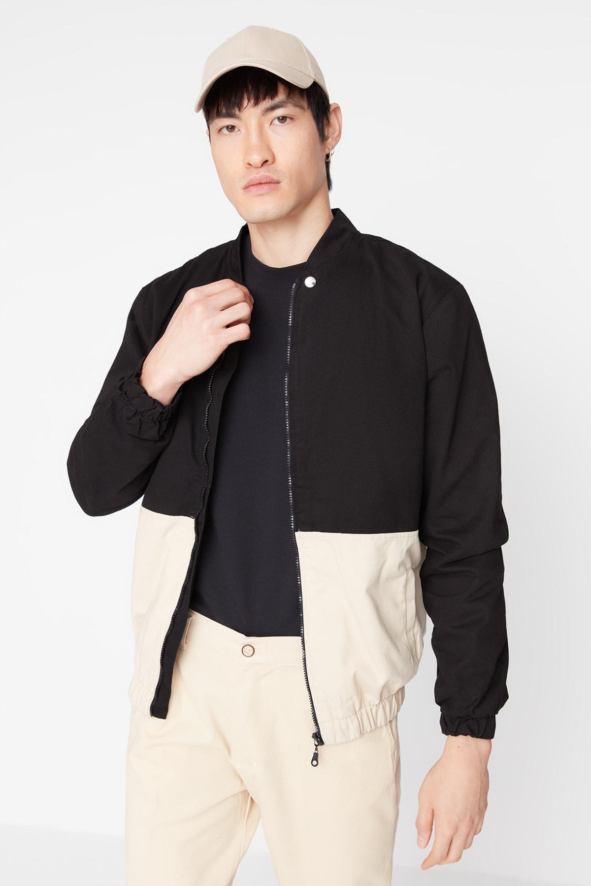 Black Bomber Jacket, Black, large image number 0
