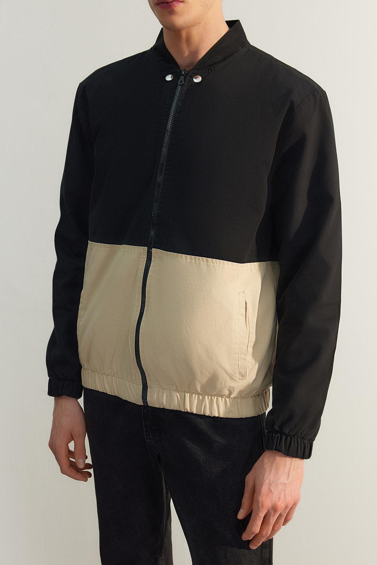 Black Bomber Jacket, Black, large image number 3