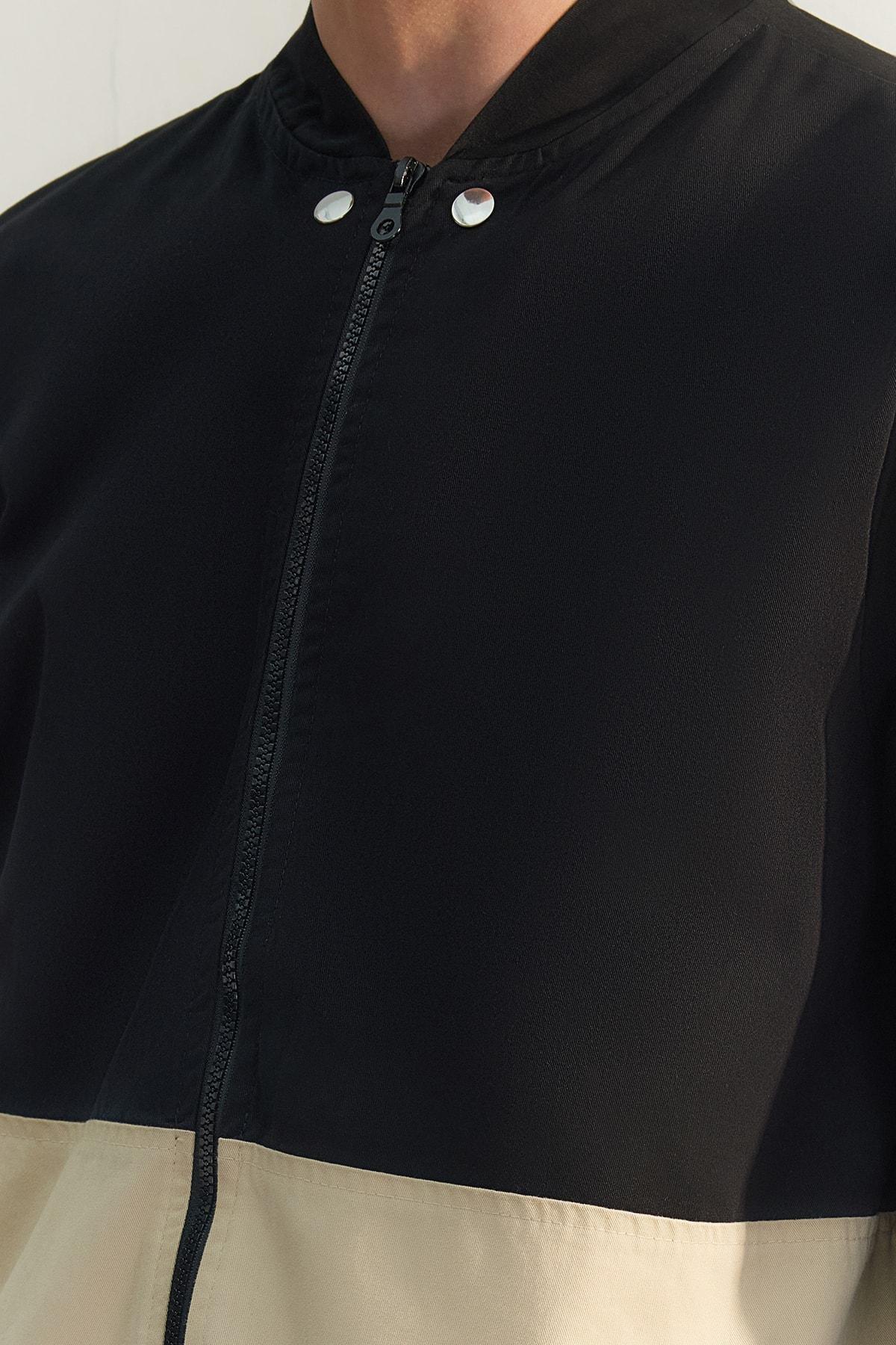 Black Bomber Jacket, Black, large image number 4