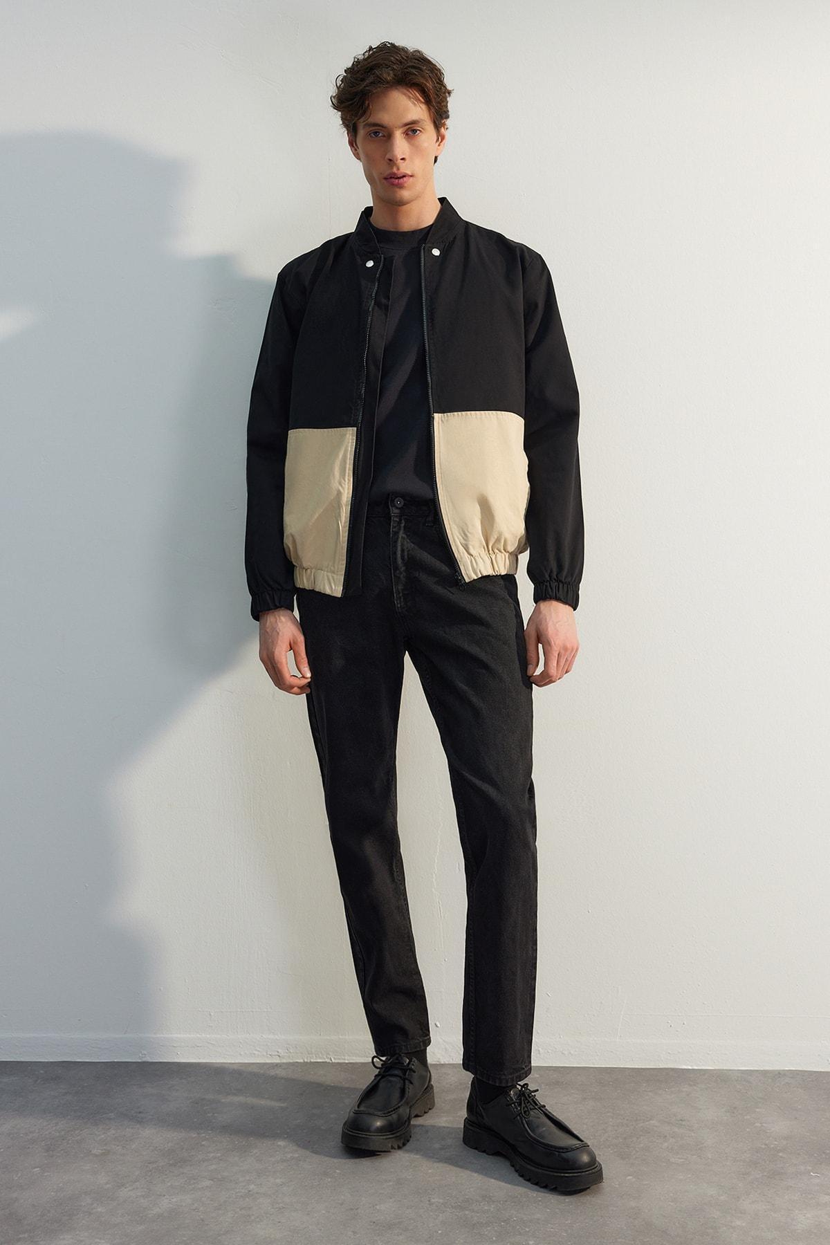 Black Bomber Jacket, Black, large image number 5