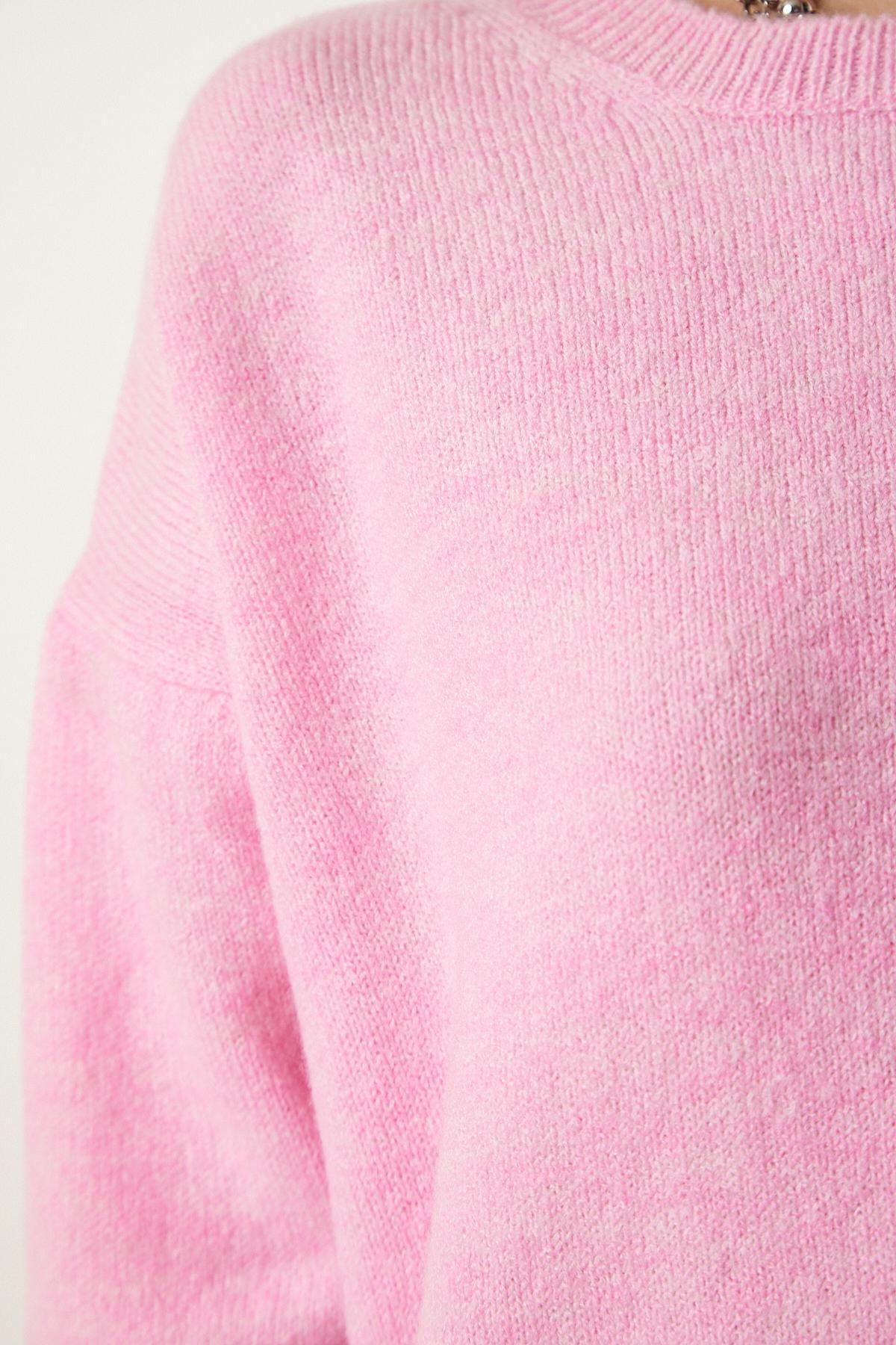 Pink Oversize Knitwear Sweater, SUGAR PINK, large image number 4