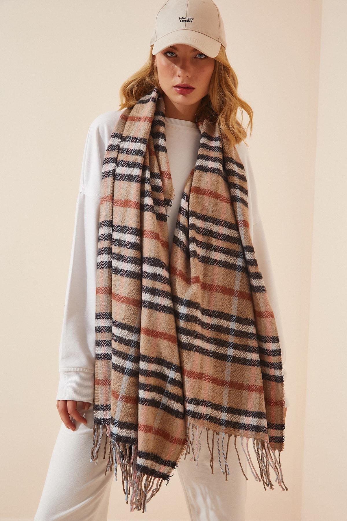 Black Printed Casual Scarf, Black Biscuit, large image number 0